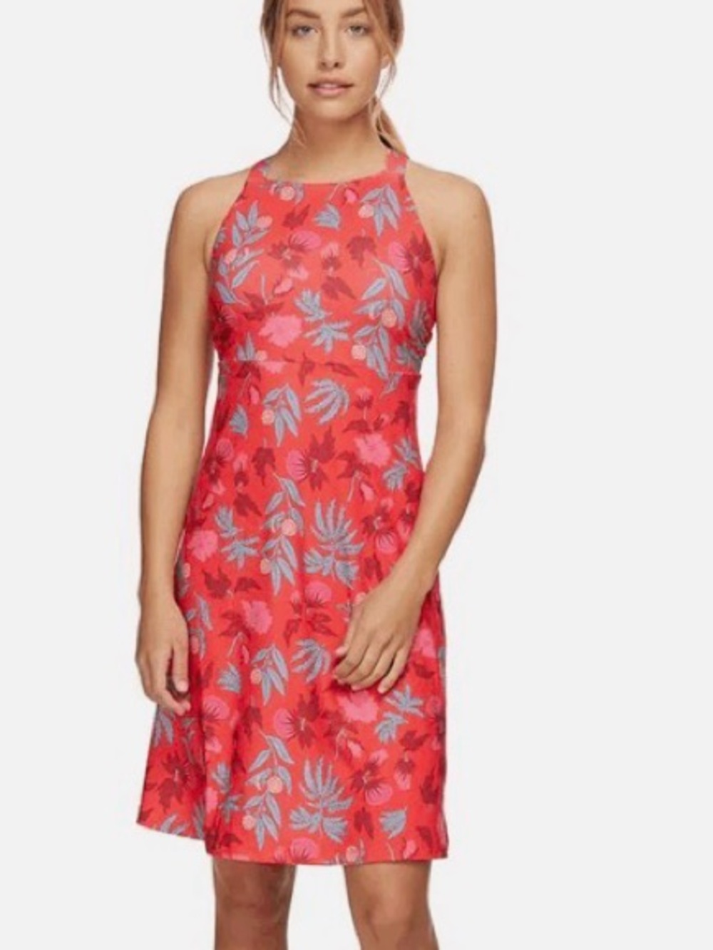 Patagonia Magnolia Red Floral Sleeveless Dress size M - Picture 1 of 12
